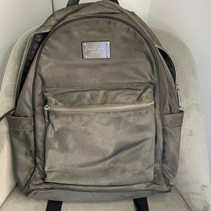 Michael Kors gun metal backpack